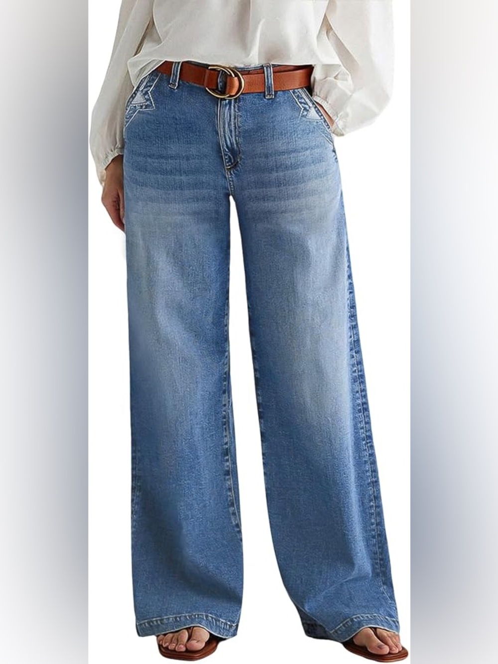 Flamingals Wide Leg Jeans Size M